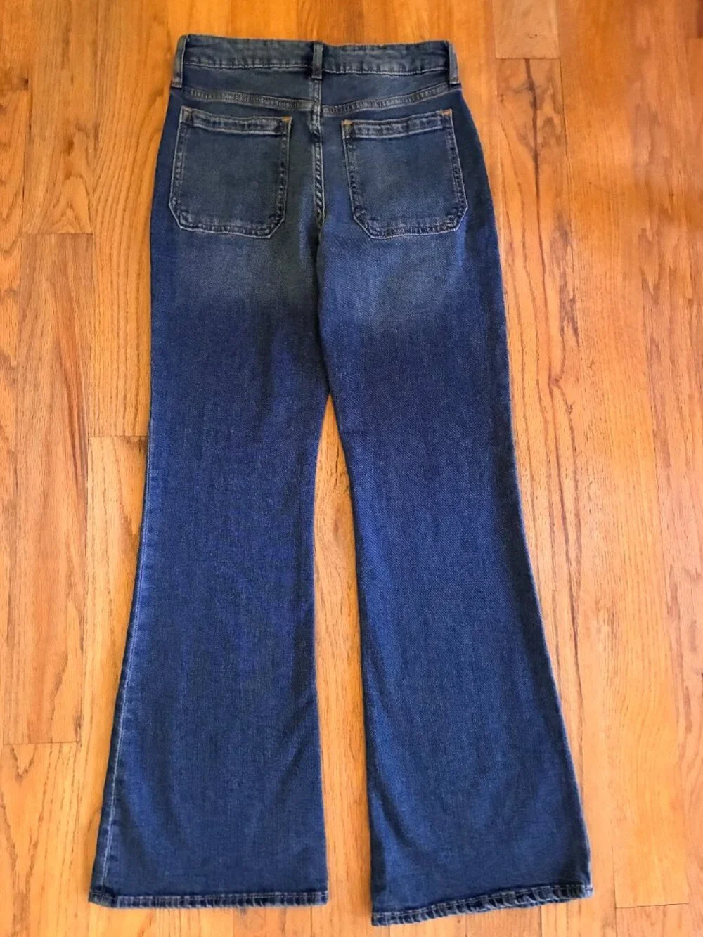 Gap Kids Girls 70s Flare High Rise Patch Pocket Jeans Size 14